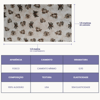 Tricoline Digital 100% Algodão - Coleção Natal -Estampa Presentes do Noel