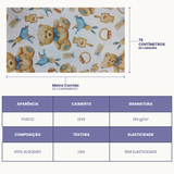 Fraldas Mini Quadriculadas Estampas Digitais - Coleção Ursos