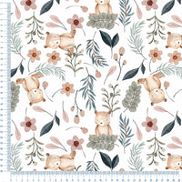 Tricoline Digital 170 fios - Ursinho e folhagens Entardecer