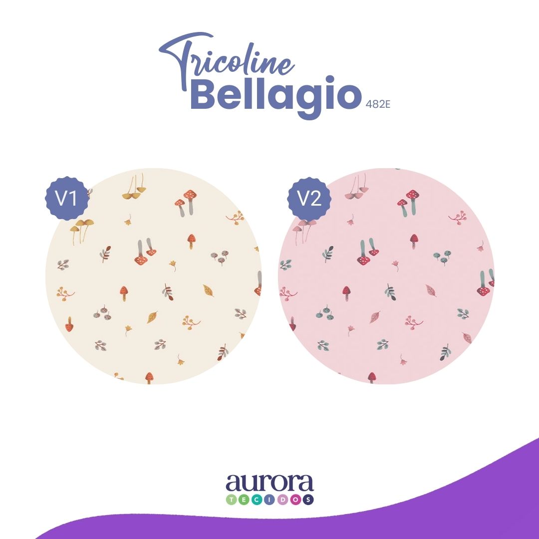 Tricoline Bellagio 170 fios - Cogumelos Entardecer