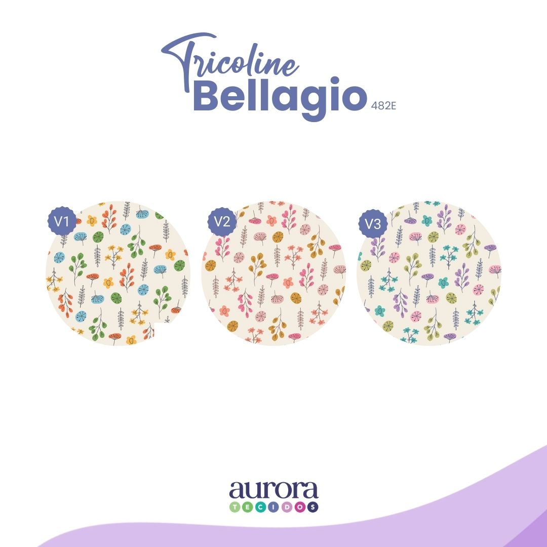 Tricoline Bellagio 170 fios - Floral Scandinavo