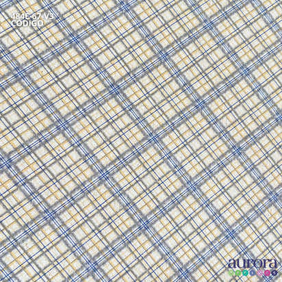 Cotton Linen - Linho com Algodão - Xadrez Diagonal Entardecer