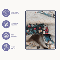 Tricoline Digital 100% Algodão - Coleção Natal - Estampa Árvore de Natal