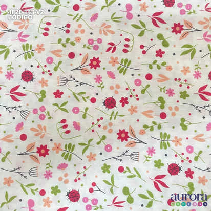 Tricoline Bellagio 170 fios - Joaninha e Flores