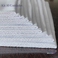 Kit Pano de Copa Pé de Galinha com Bainha – 100% Algodão