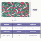 Tricoline Digital 100% Algodão - Coleção Natal Encantado - Floral Natalino