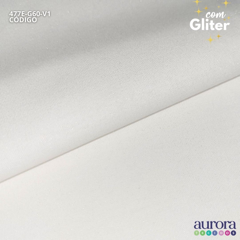 Tricoline Modena 100% Algodão- Liso c/ Gliter Prata