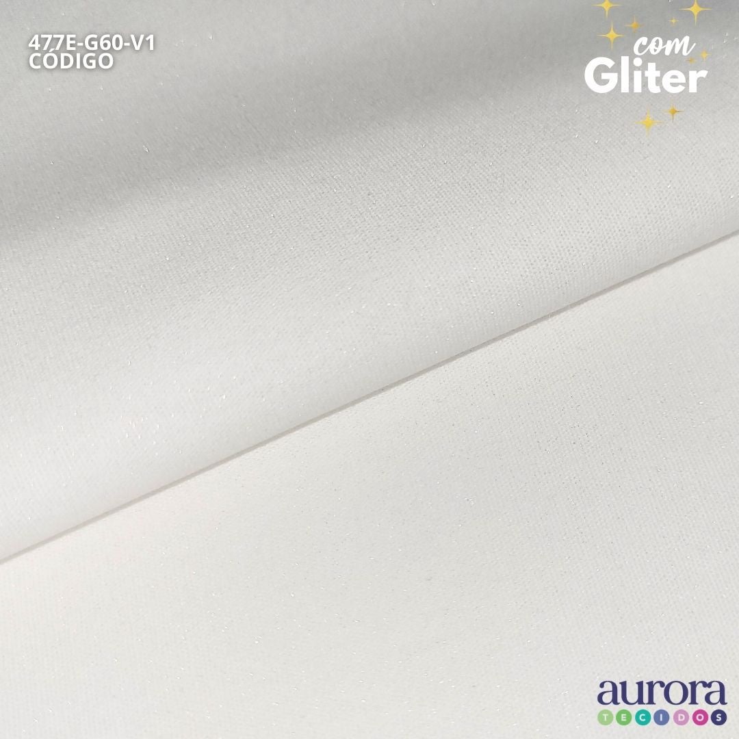 Tricoline Modena 100% Algodão- Liso c/ Gliter Prata
