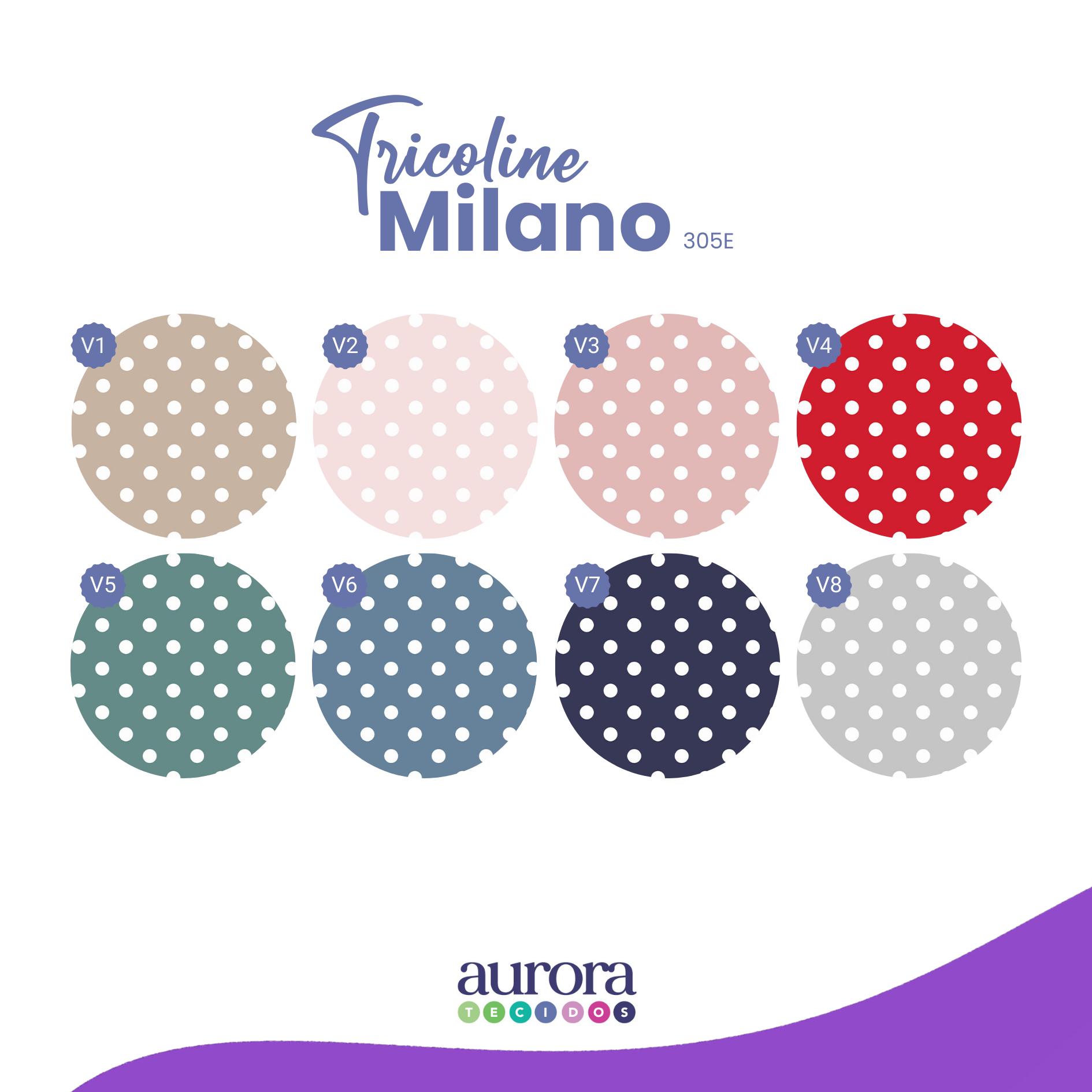 Tricoline Milano | Tecido P/ Artesanato e Costura | Estampa Poá
