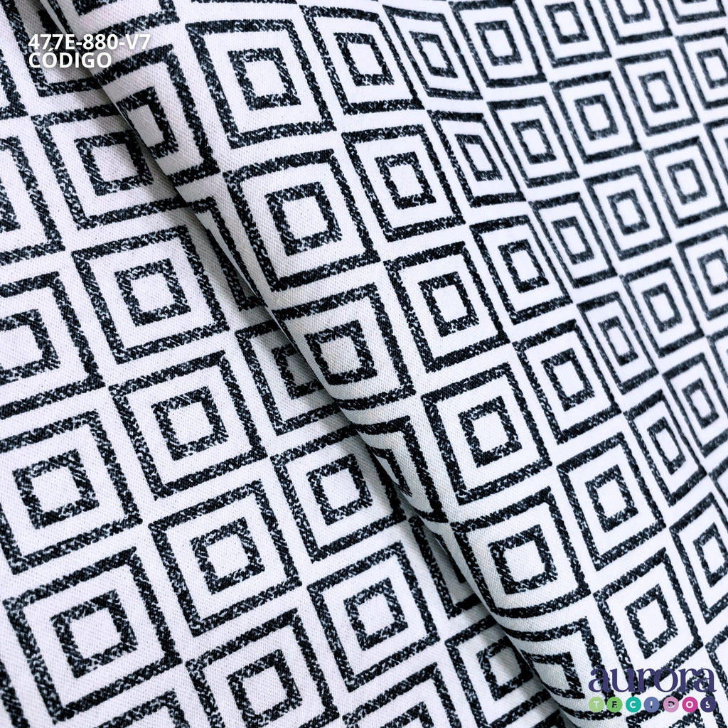 Tricoline Modena 100% Algodão - Bella Cucina Geométricos