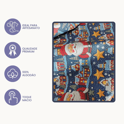 Tricoline Digital 100% Algodão - Coleção Natal - Estrelas