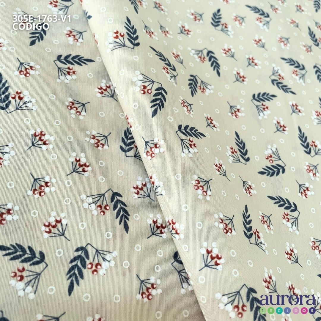 Tricoline Milano - Floral Bolinha