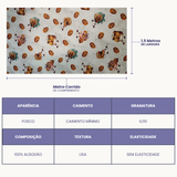 Tricoline Digital 100% Algodão - Coleção Artesanato - Estampa Cookies