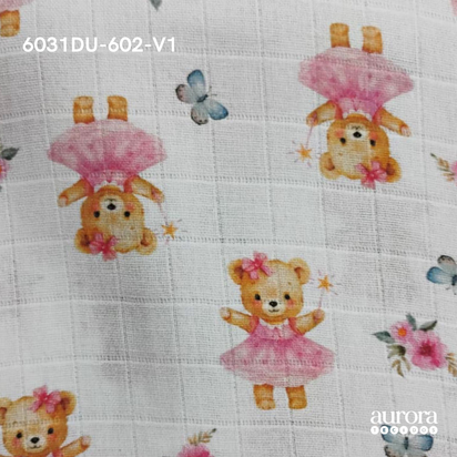 Fraldas Mini Quadriculadas Estampas Digitais - Coleção Ursos