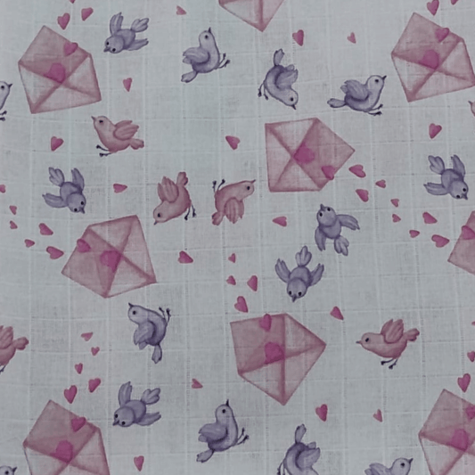 Tecido Fraldas Mini Quadriculadas Estampas Aéreas / Para Artesanato e Enxoval