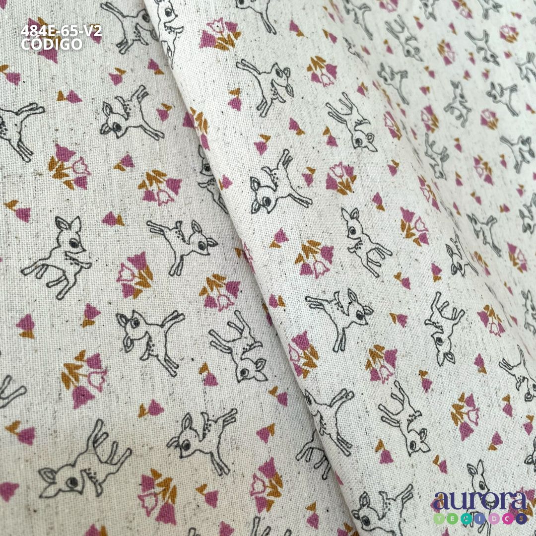 Cotton Linen - Linho com Algodão - Bambi Entardecer