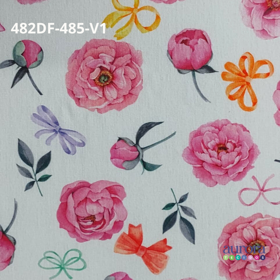 Tecidos Tricoline 100% Algodão Coleção Baby Estampa Flores