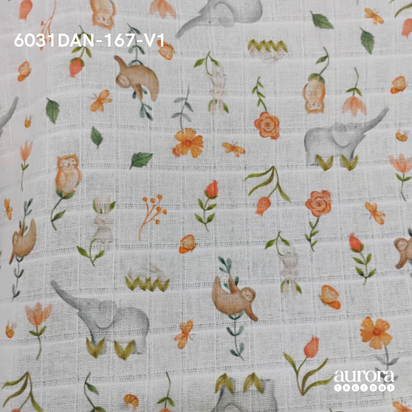 Fraldas Mini Quadriculadas Estampas  Digitais - Coleção Animais