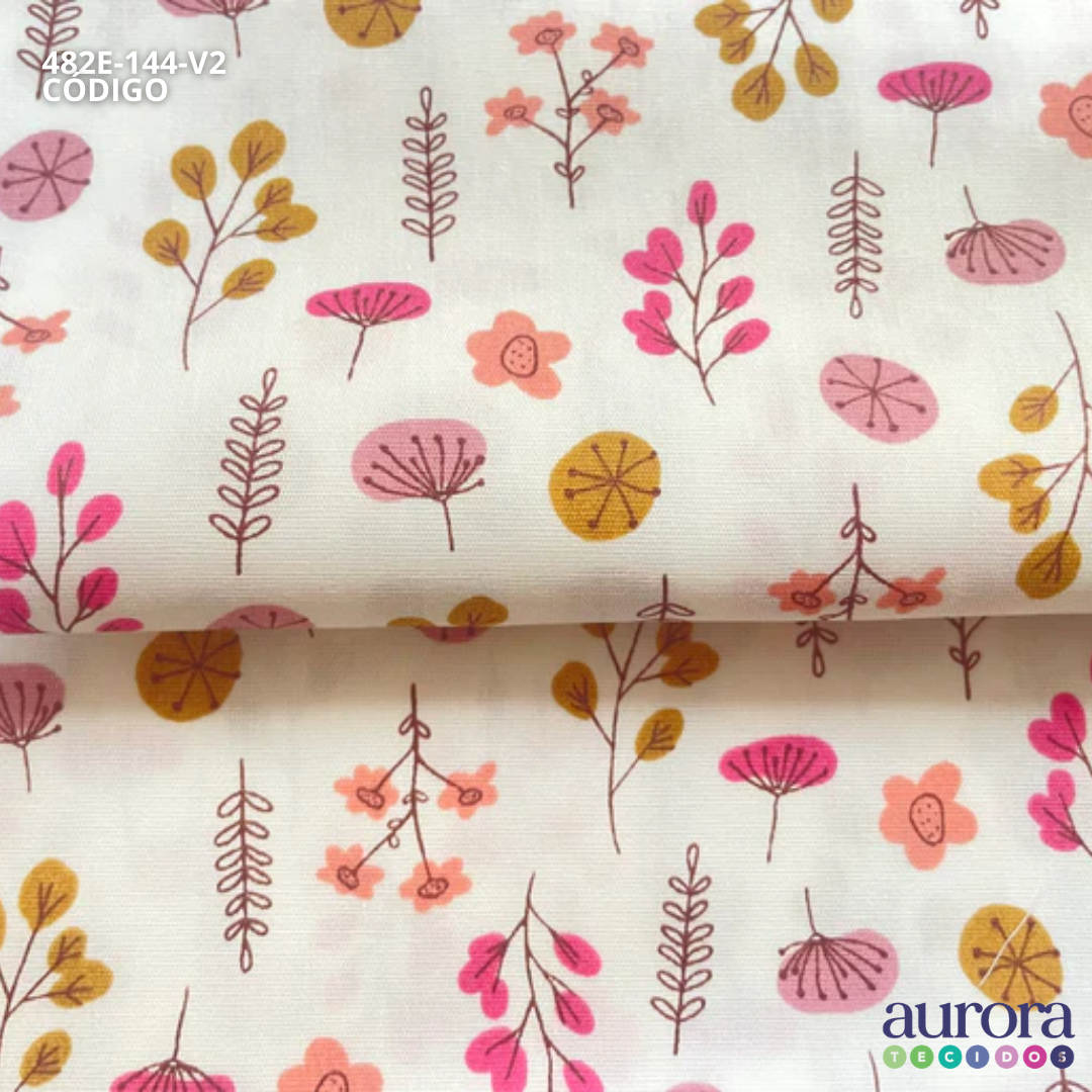 Tricoline Bellagio 170 fios - Floral Scandinavo