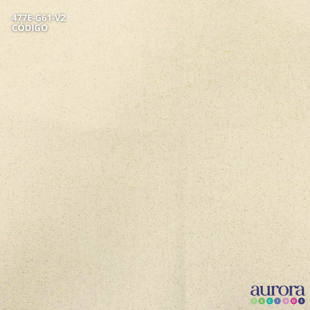 Tricoline Modena 100% Algodão- Liso c/ Gliter Dourado
