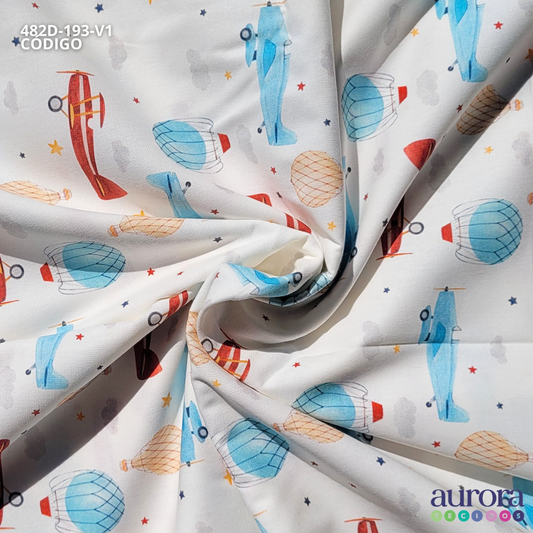 Tricoline Digital 170 fios - Aviões