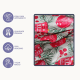 Tricoline Digital 100% Algodão - Coleção Natal Encantado - Sinos Natalino