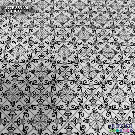 Tricoline Modena 100% Algodão - Bella Cucina - Azulejo II