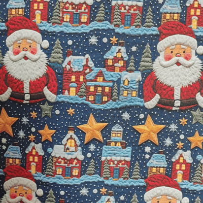 Tricoline Digital 100% Algodão - Coleção Natal - Estrelas