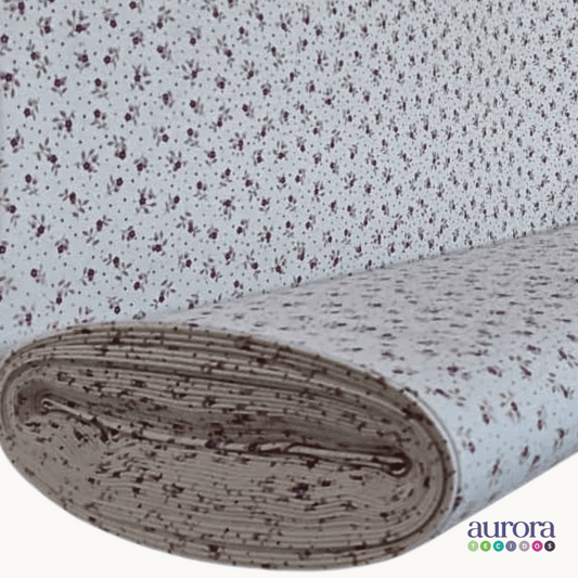 Tecido Linho com Algodão - Coleção Artesanato -Estampa Mini Florzinhas