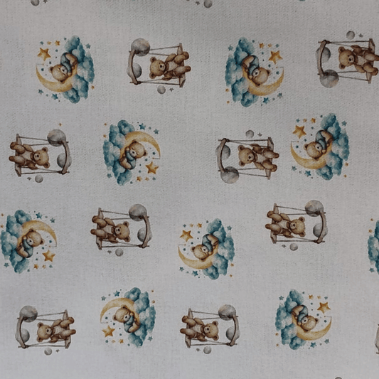 Tecido Flanela Digital -  Estampa Ursos