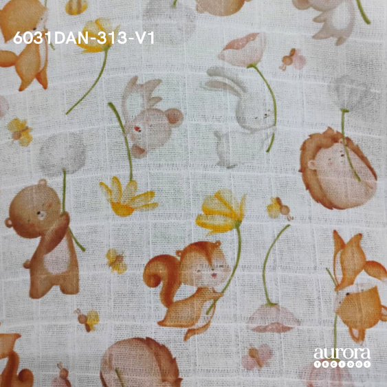 Fraldas Mini Quadriculadas Estampas  Digitais - Coleção Animais