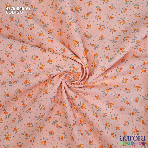 Tricoline Modena 100% Algodão - Florzinha Colorato