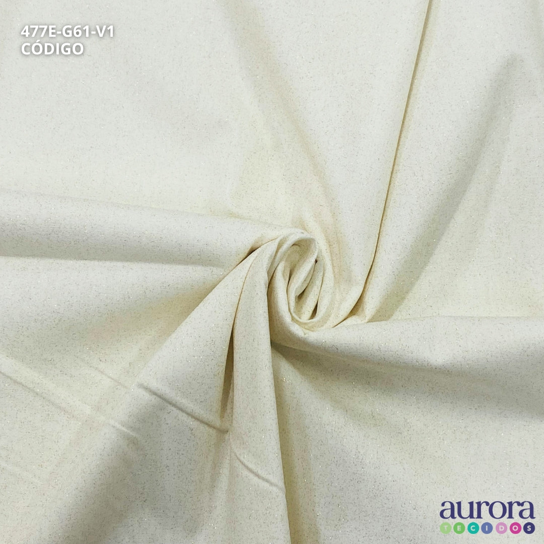 Tricoline Modena 100% Algodão- Liso c/ Gliter Dourado