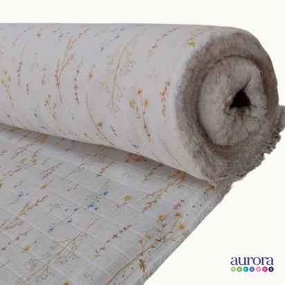 Fraldas Mini Quadriculada Estampas Digitais Floridas