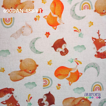 Tecido Flanela Digital -Estampas Animais