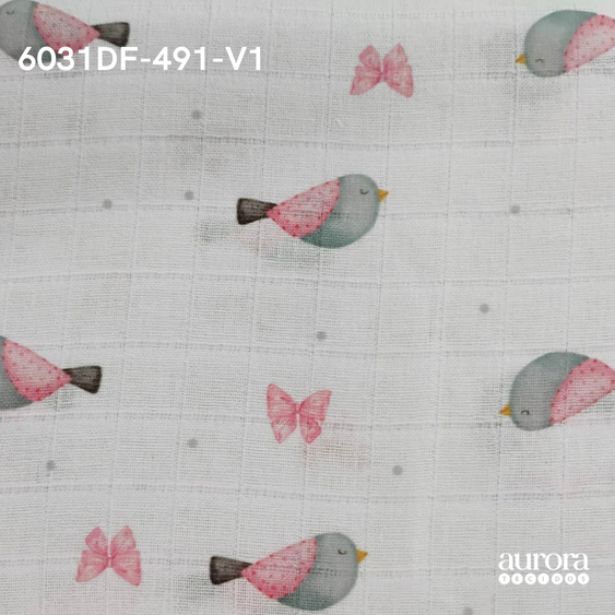 Fraldas Mini Quadriculadas com Variações de  Estampas Aéreas