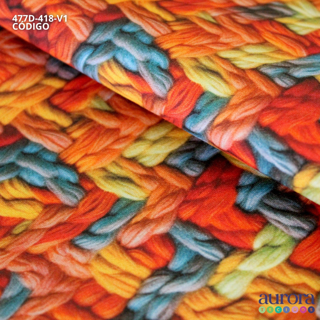 Tricoline Digital 100% Algodão - Coleção 3D - Tricot