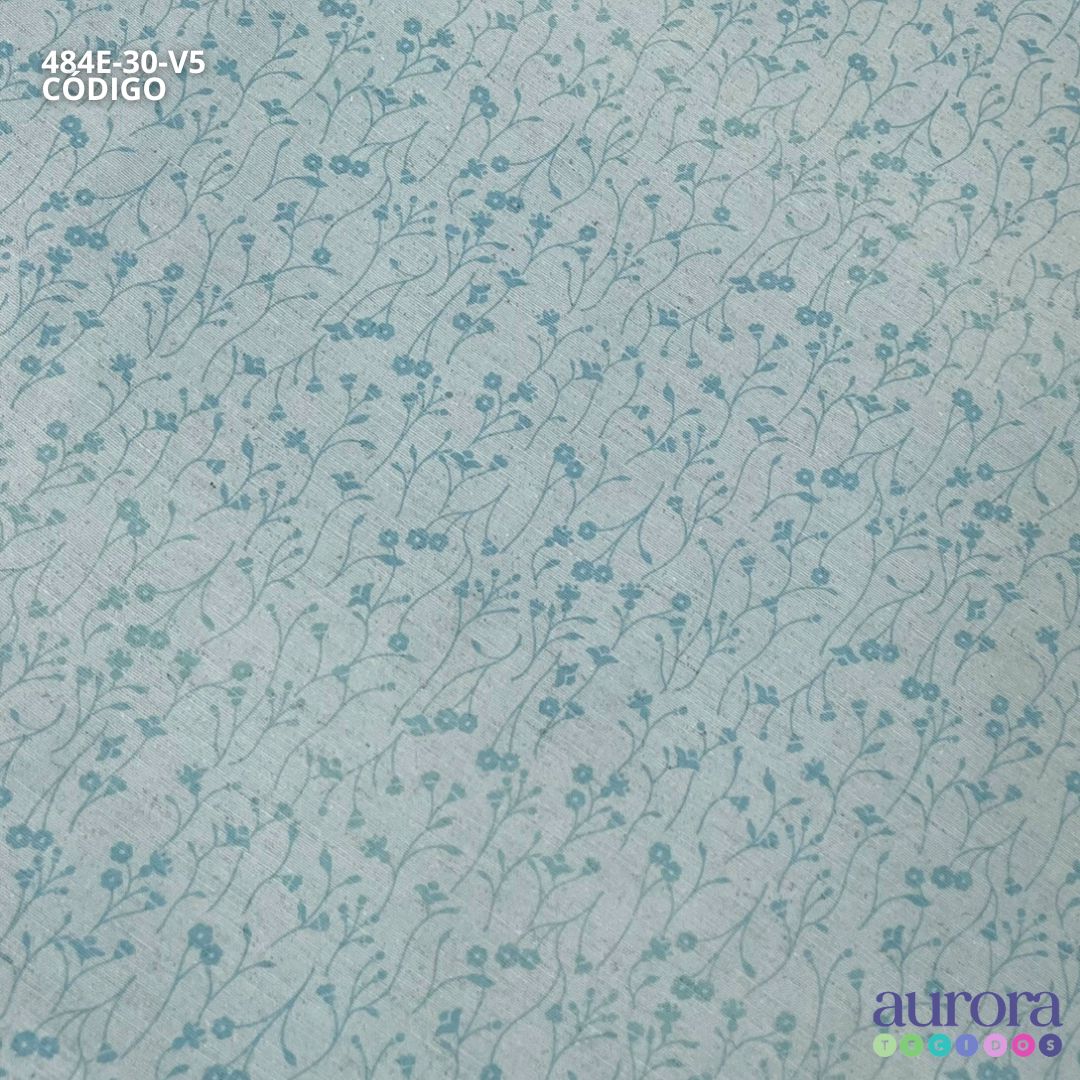 Cotton Linen - Linho com Algodão - Estampa Folhagem II