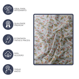 Fraldas Mini Quadriculada Estampas Digitais Floridas