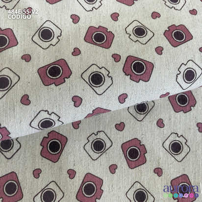Cotton Linen - Linho com Algodão - Câmera e Coração