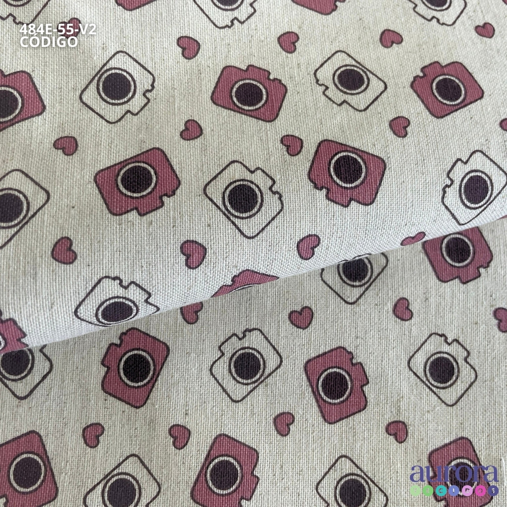 Cotton Linen - Linho com Algodão - Câmera e Coração